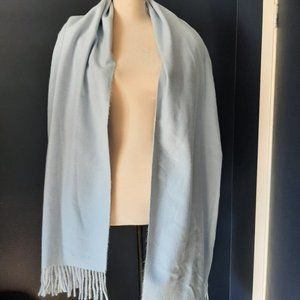 Baby blue large blanket like cashmere scarf